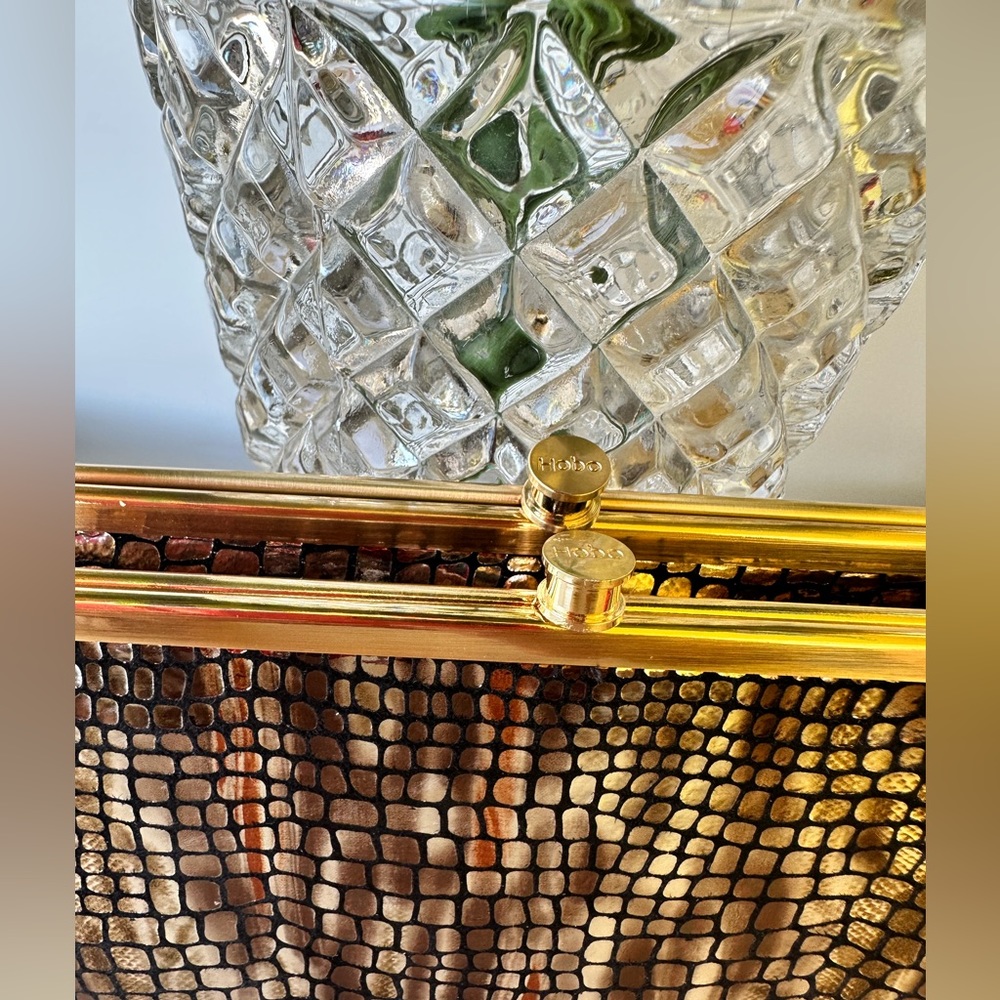 New HOBO The Original Embossed Mixed Metallic Scales Wallet - Picture 11 of 12